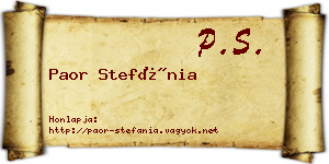 Paor Stefánia névjegykártya